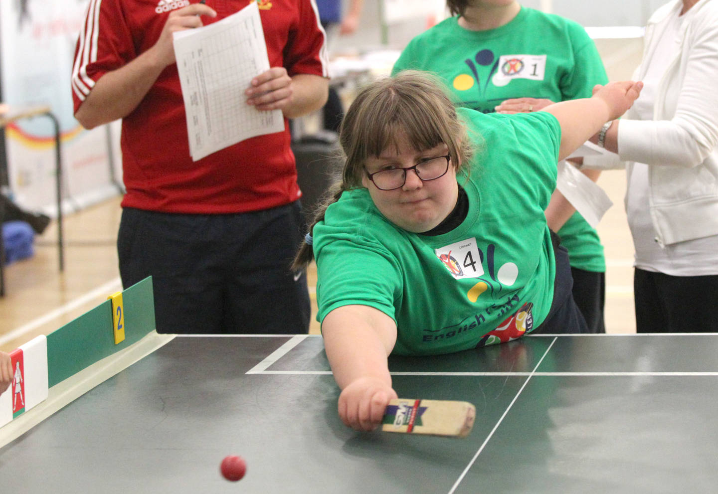 Disabled child enjoying adapted sports