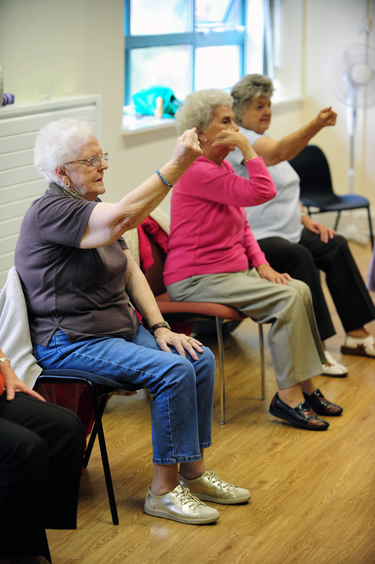Older people being active