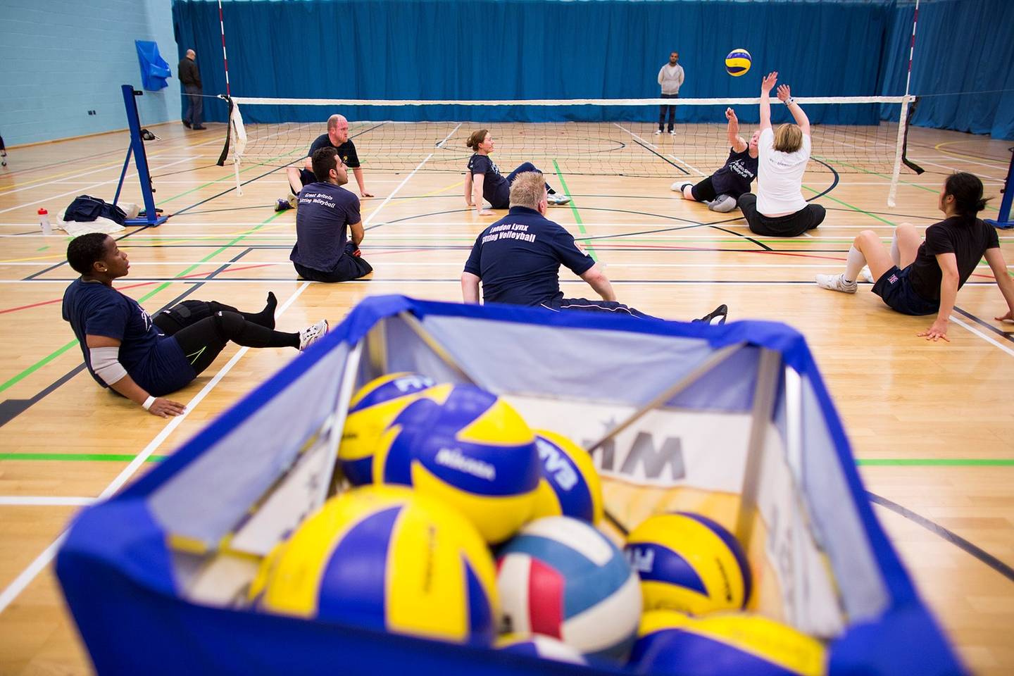 Sitting volleyball session