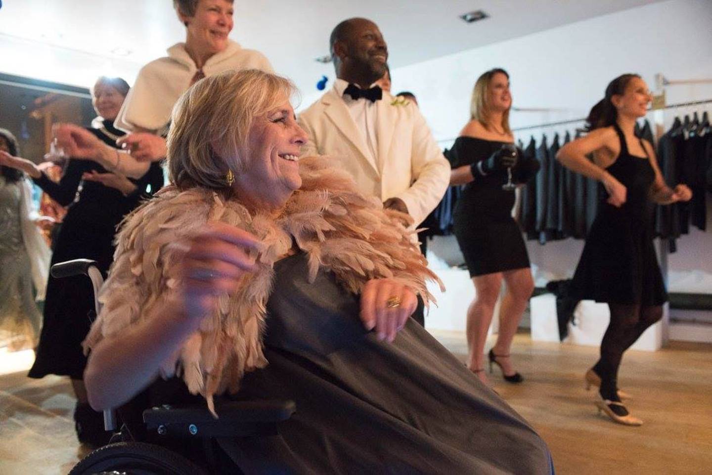 Fiona Jarvis taking part in the wheelchair dancing class