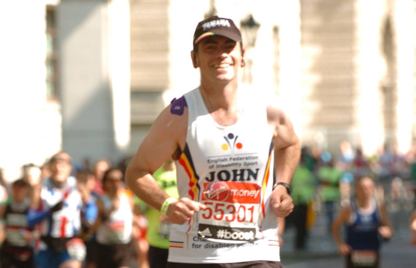 John running in the London Marathon