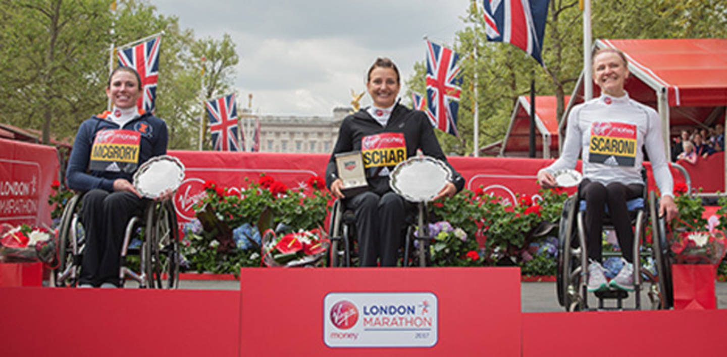 Schar, McGrory and Scaroni on the winners' podium