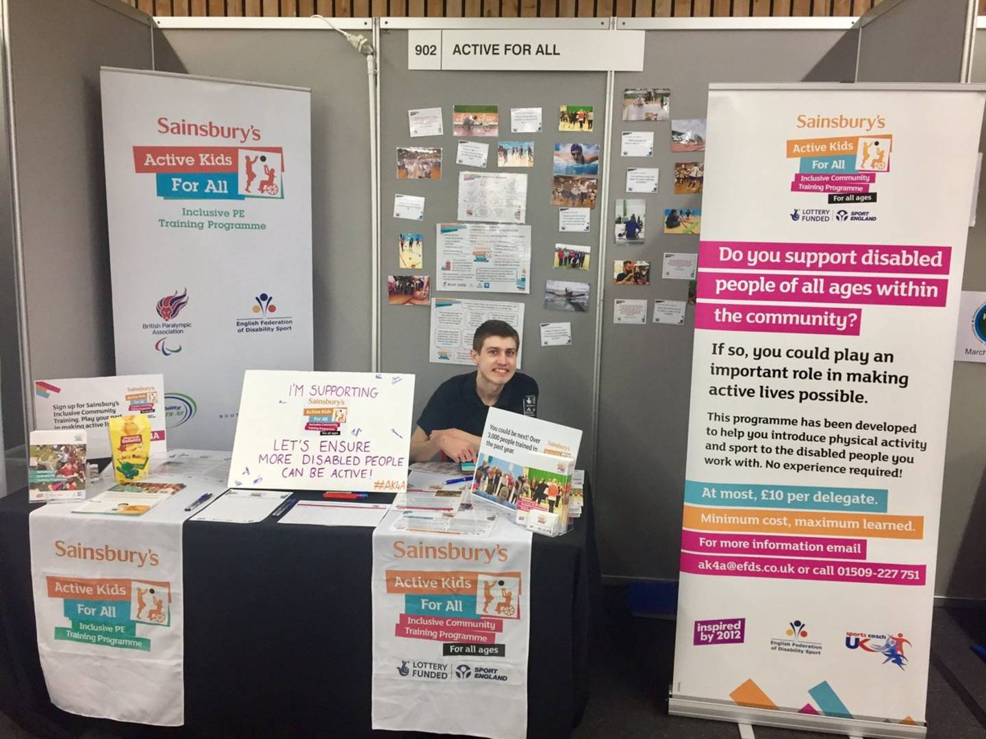 George at the Kidz to Adultz South EFDS stand