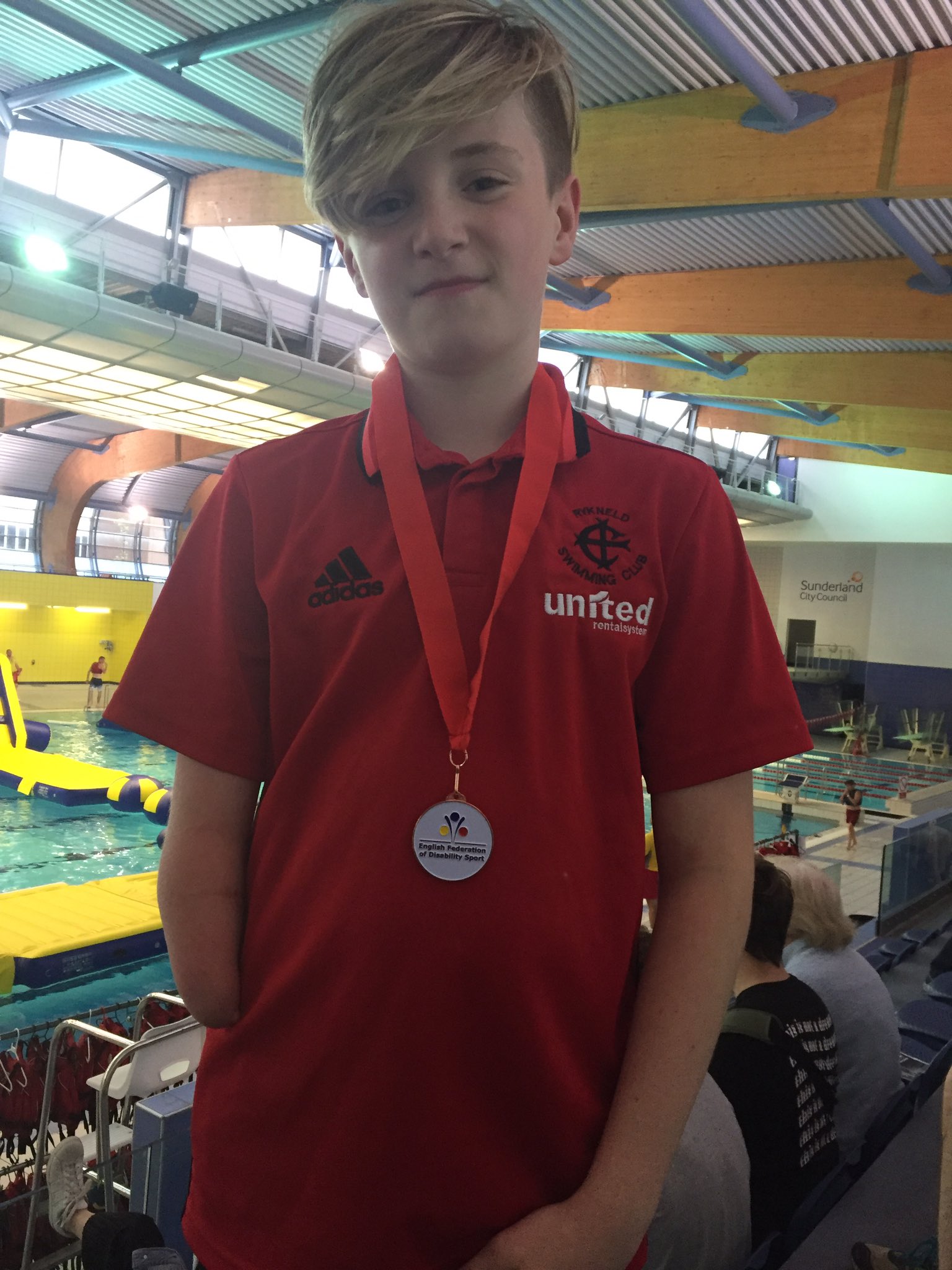 Lewis with his medals