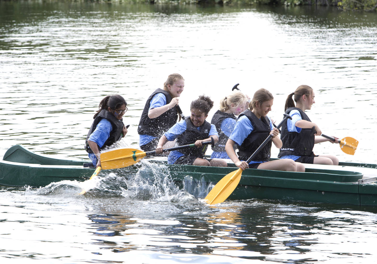 Children boating at the Rivertime Accessible Regatta