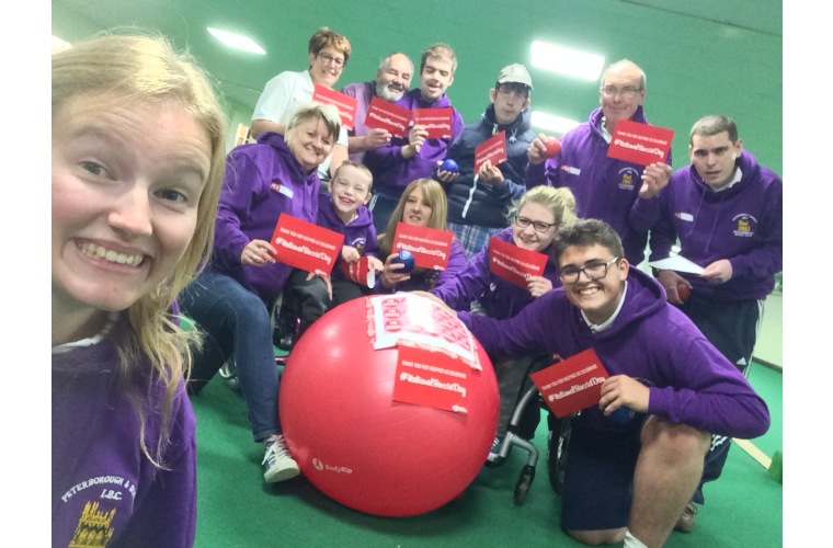 People celebrating National Boccia Day 