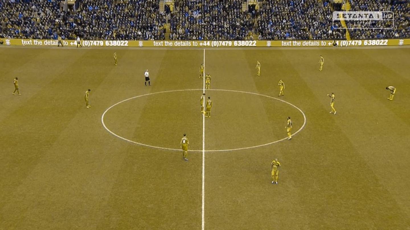Example of colour blindness in football