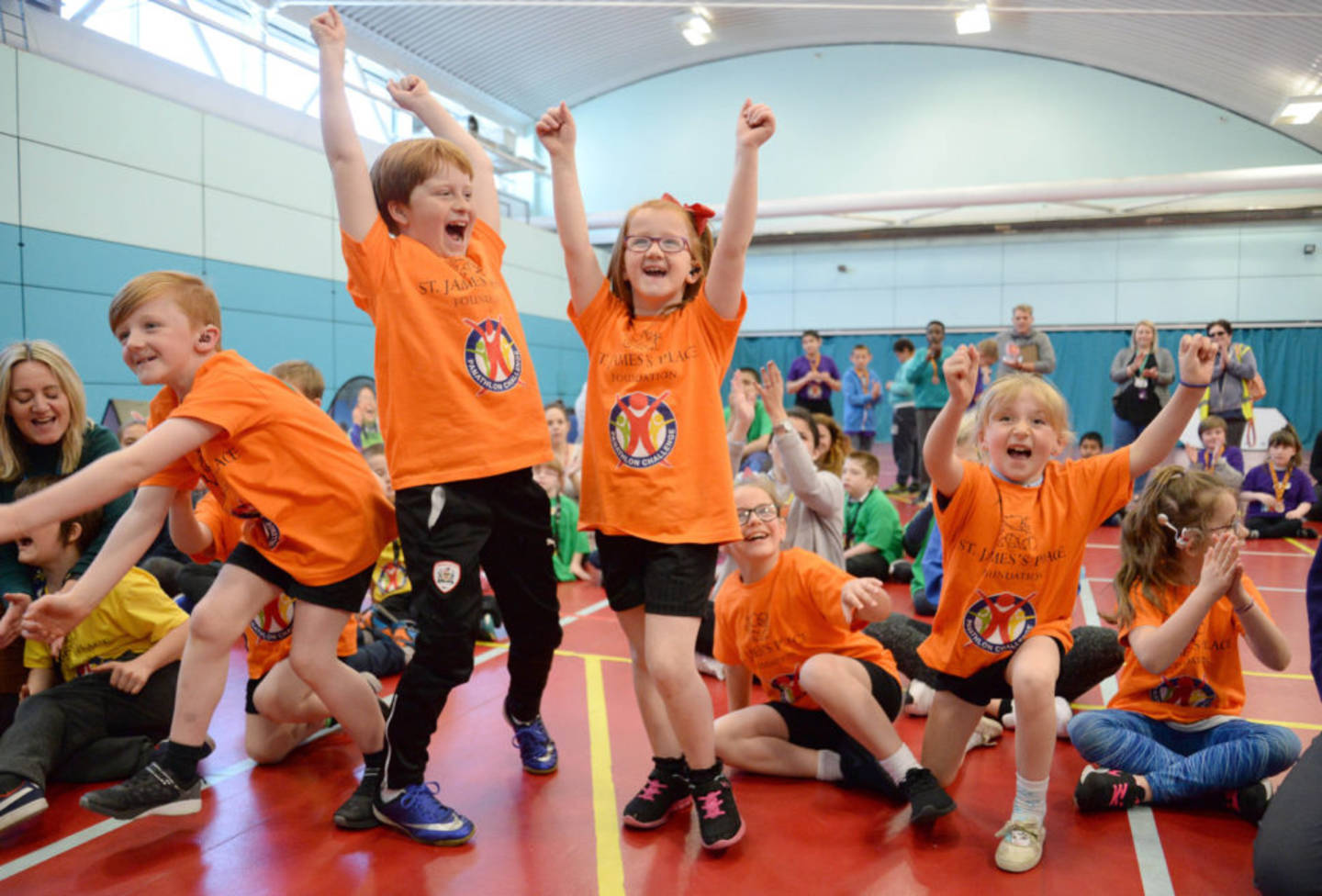 Children cheering at Panathlon event