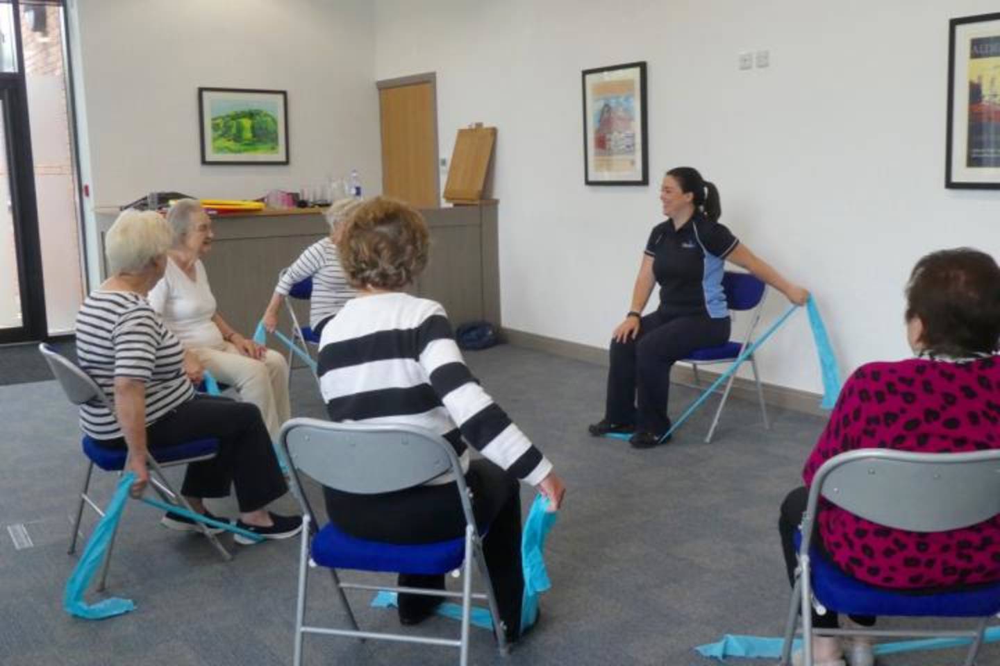 Physio class with older people