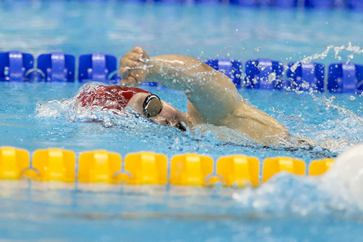 Ellie Robinson in swimming pool 