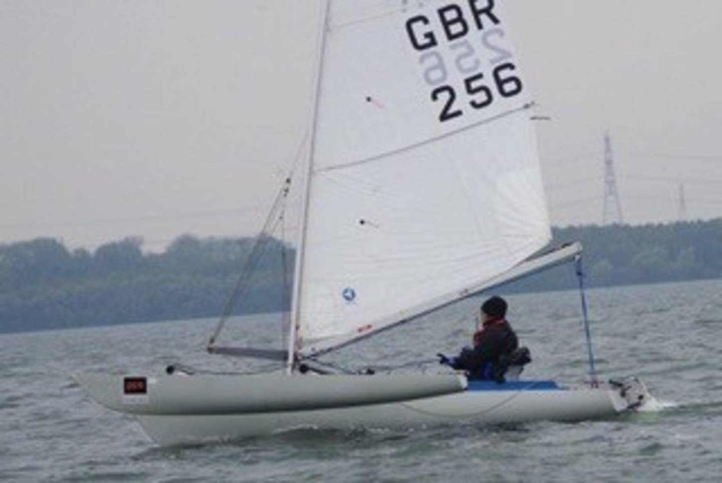 Julia out on the water sailing