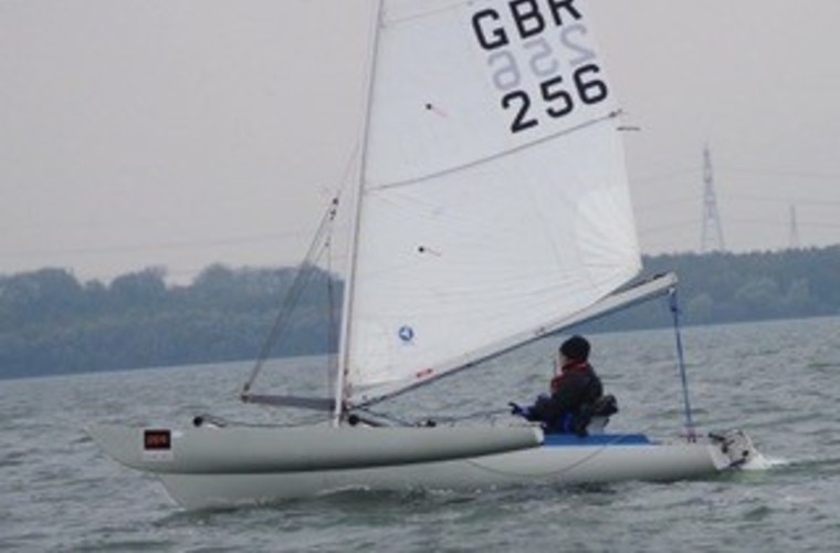 Julia out on the water sailing