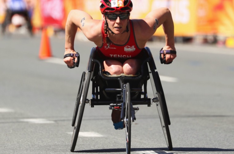 GB triathlete Lizzie Tench at the Commonwealth Games 