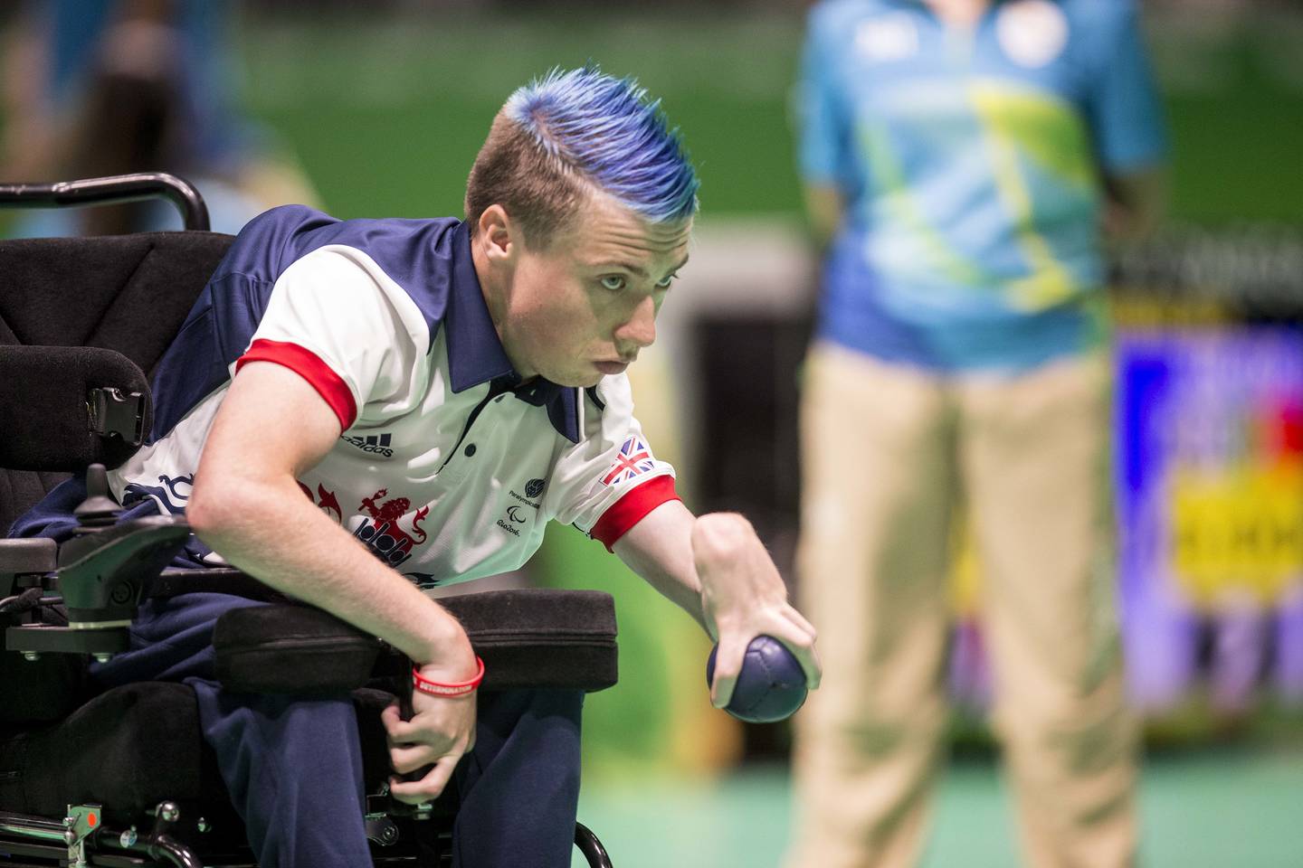 David Smith MBE playing boccia