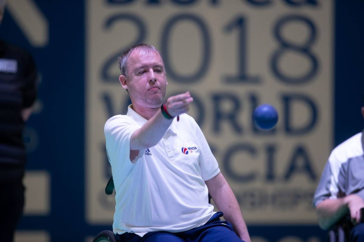 Stephen McGuire in action at World Boccia Championships 2018