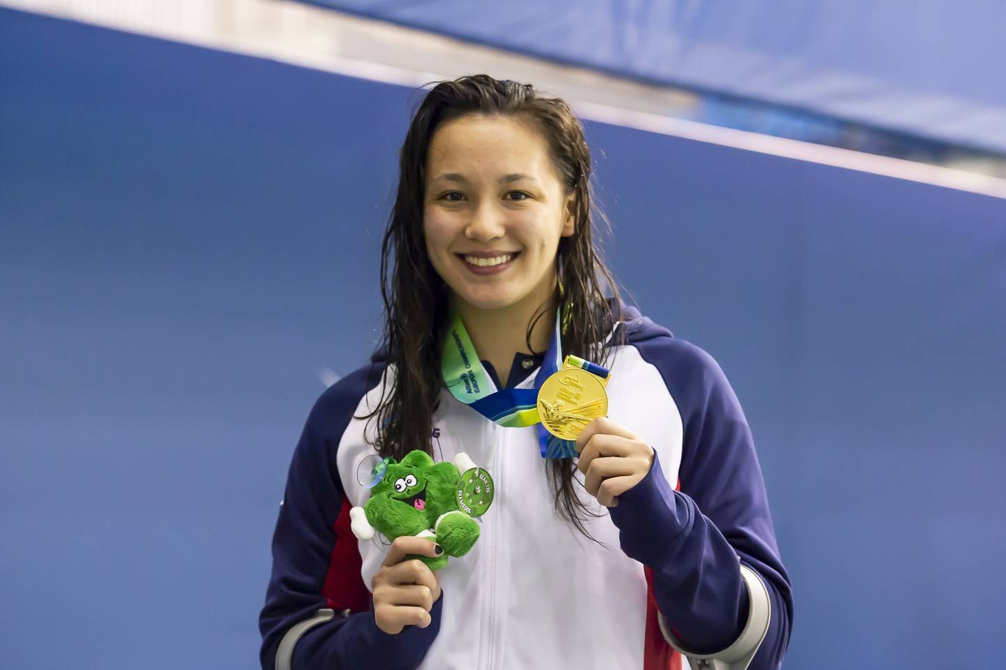 Alice Tai with her gold at the Europeans 2018