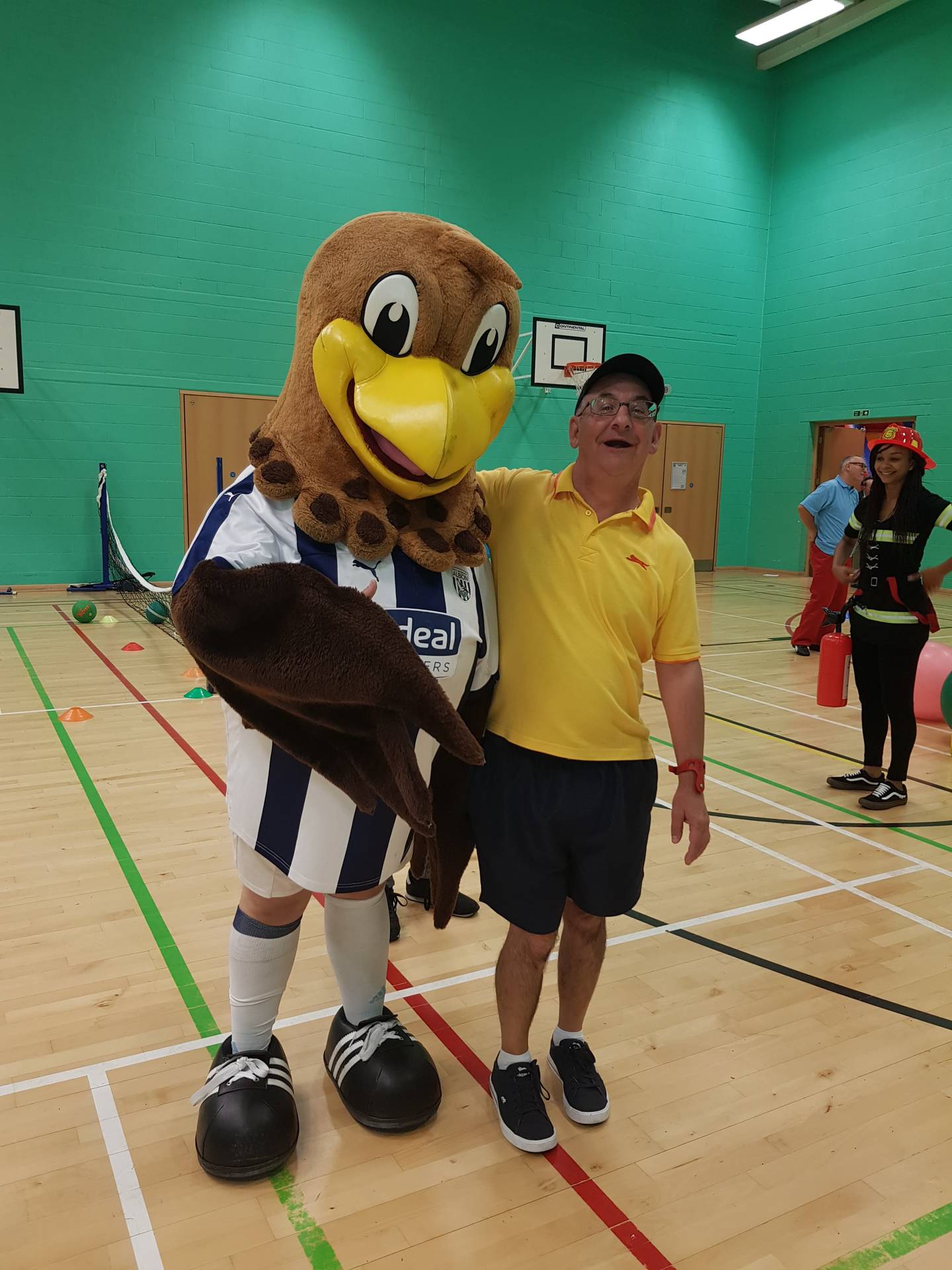 Portway mascot on the activity day