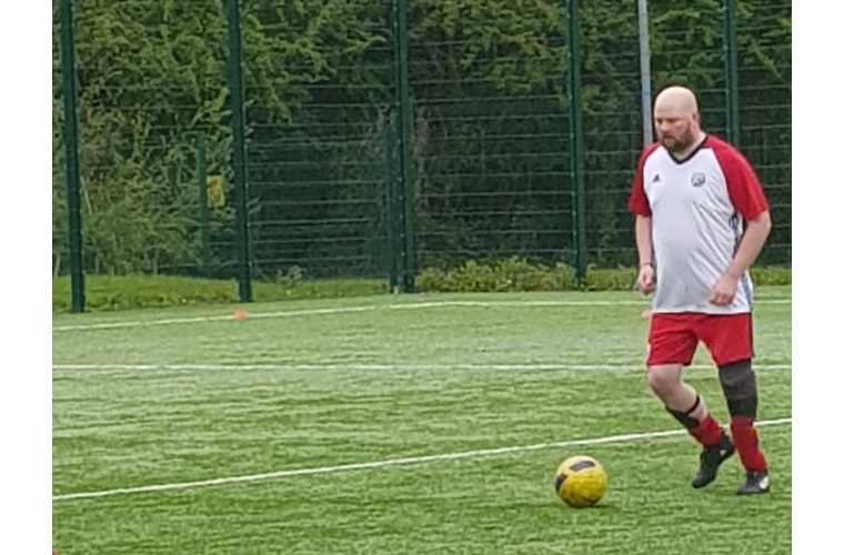 Marc Cronin playing football