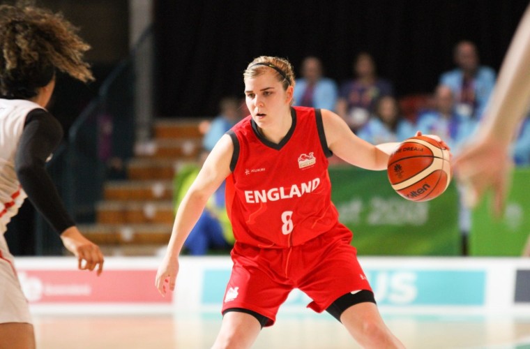 Georgia Jones playing for Team England at Commonwealth Games 2018 in Australia