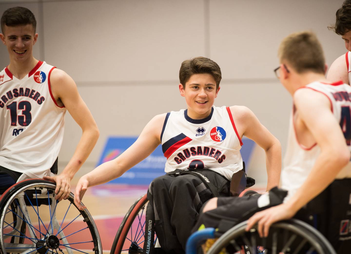 Players taking part in Lord's Taverners wheelchair basketball junior league match