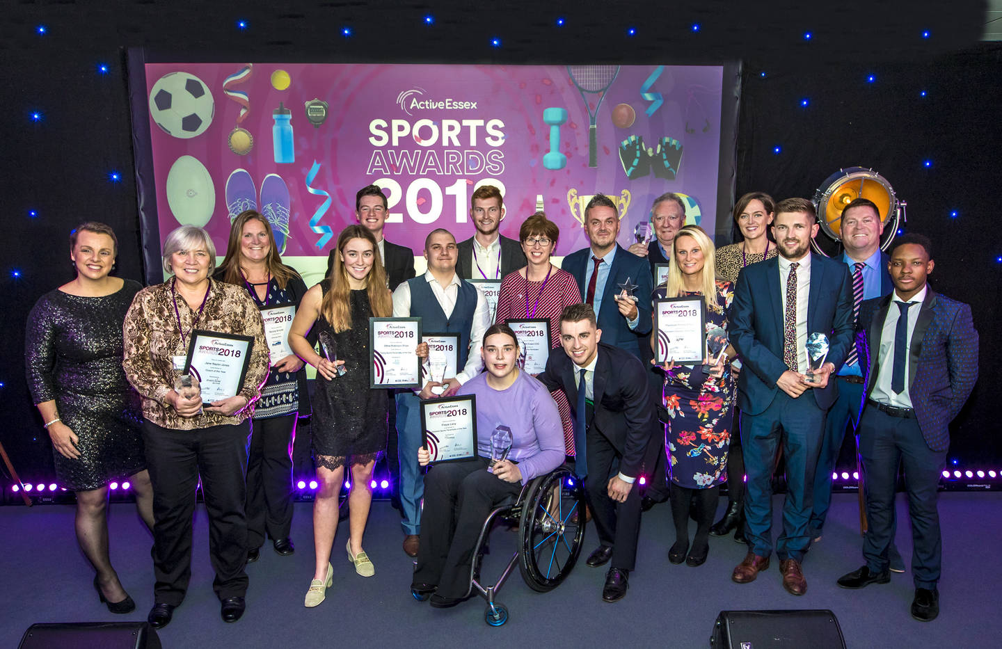 All the winners at the Active Essex Sports Awards 2018 with Max Whitlock (Credit: Active Essex)
