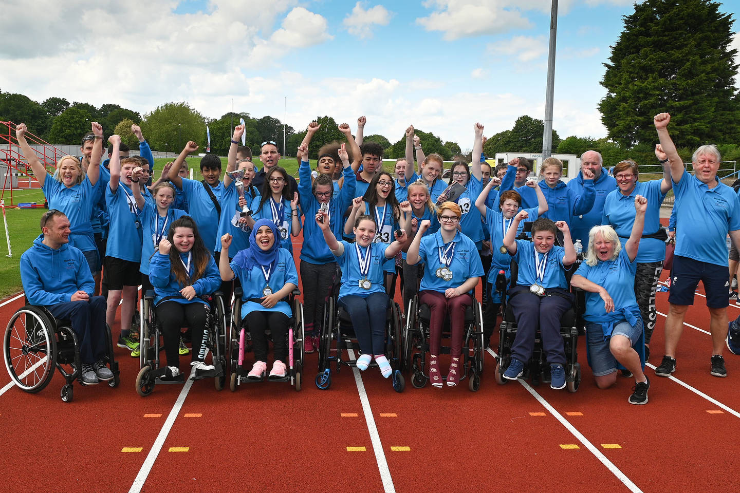 North West team cheering 