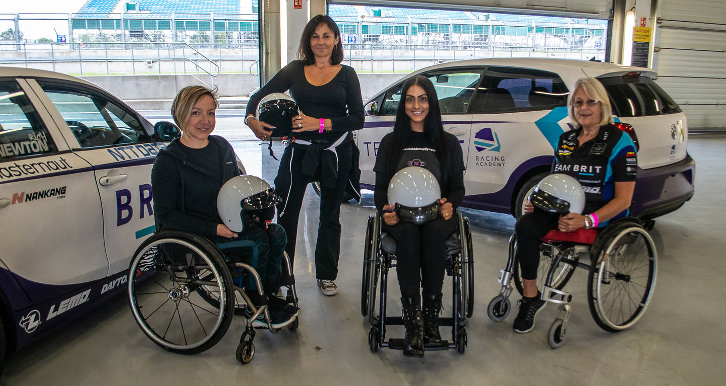Anna, Lorraine, Nicki and Tracey ready to take to the race track with Team BRIT.