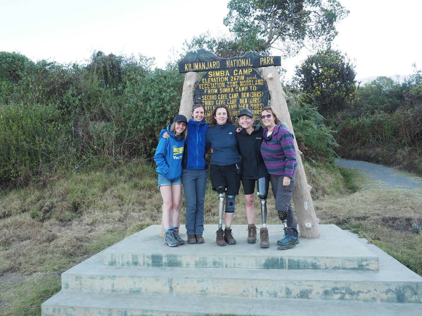 Some of the amputee individuals at Kilimanjaro's Simba Camp 