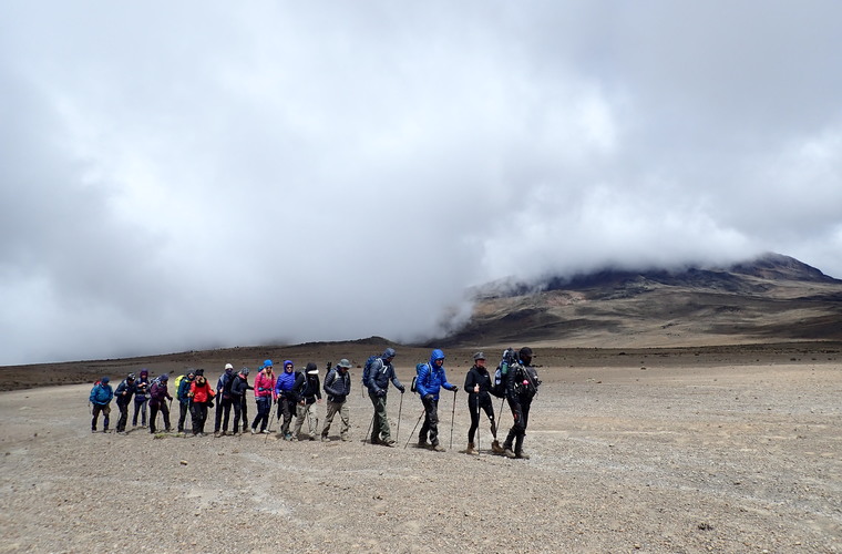 Kilimanjaro team walking