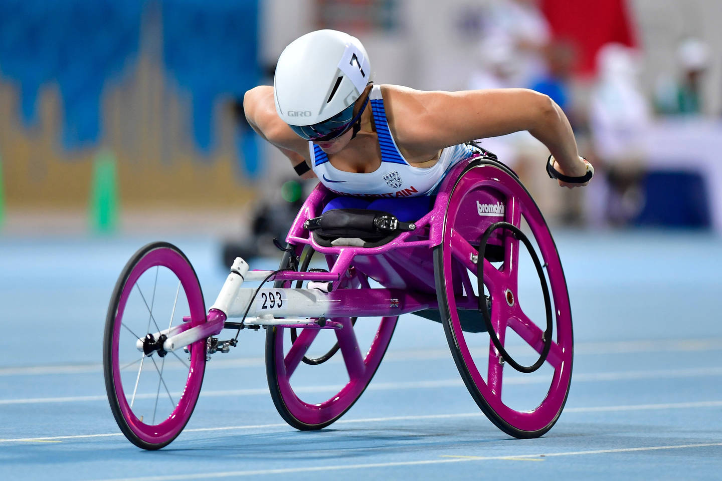 Sammi Kinghorn in her race at Worlds 2019