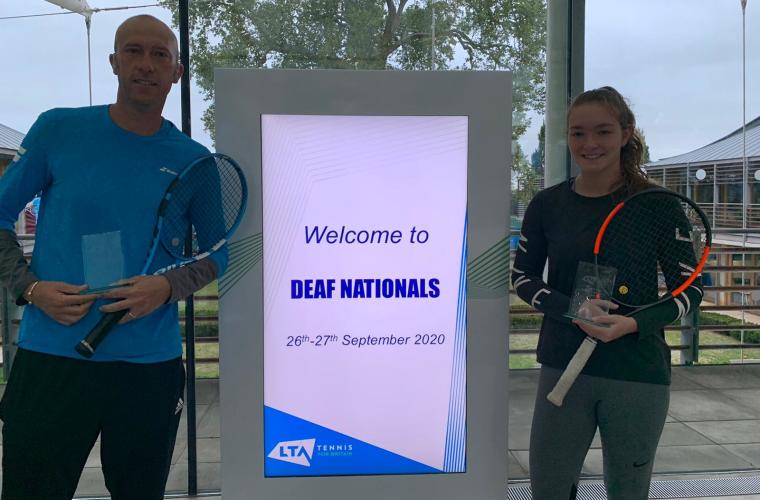 Lewis Fletcher Phoebe Suthers Mixed Doubles Champions National Deaf 2020