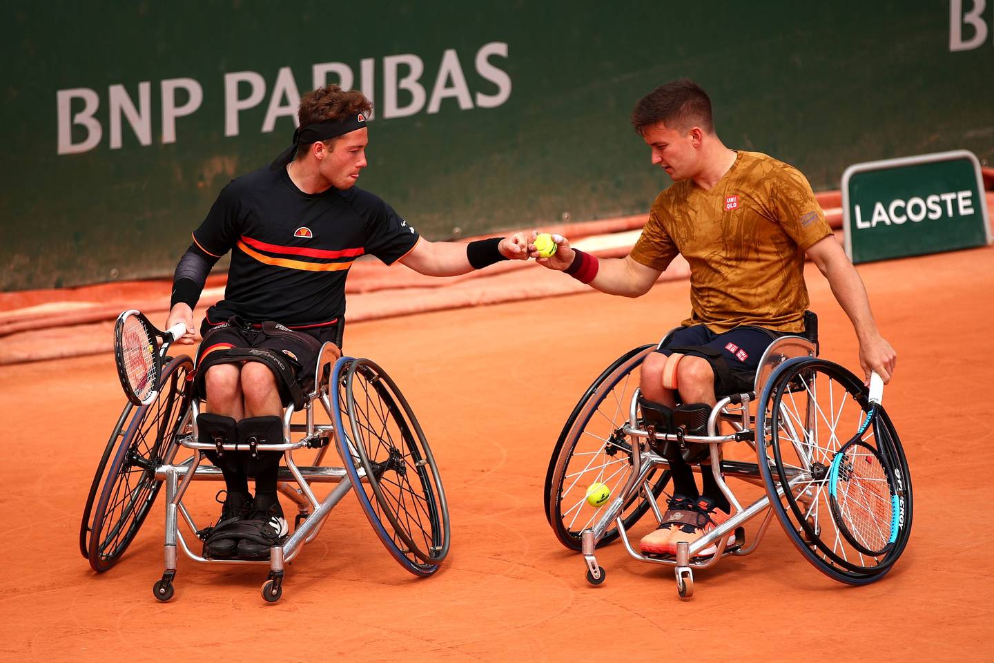 Alfie Hewett and Gordon Reid completing career Grand Slam of men’s doubles titles when they won their first French Open title together at Roland Garros.