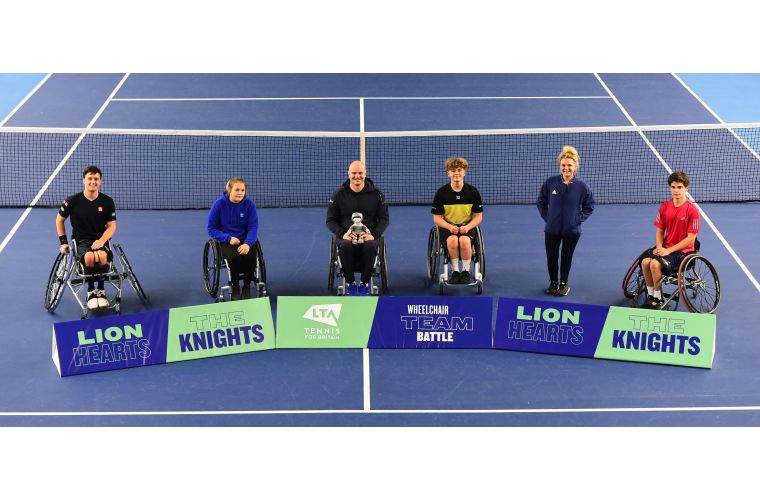 The Knights team photo at British wheelchair tennis team battle event