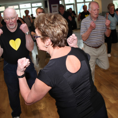 Older people working out