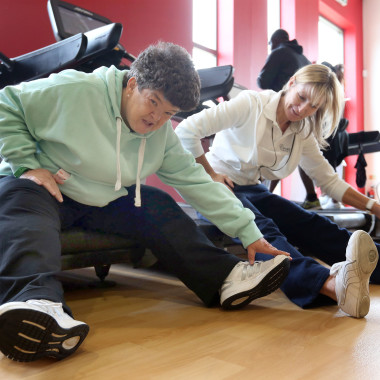 Jenny working out at the Portway Lifestyle Centre