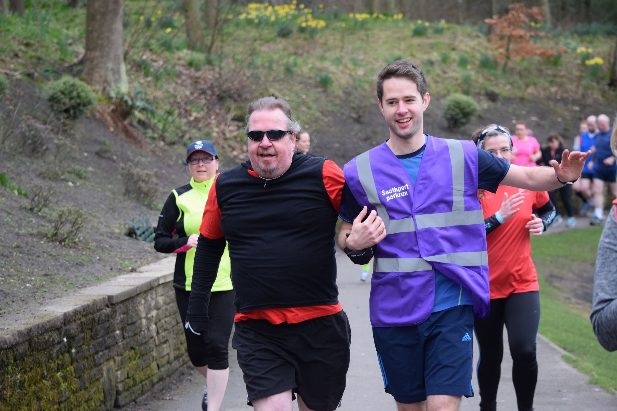 James and Matt (guide) on a run