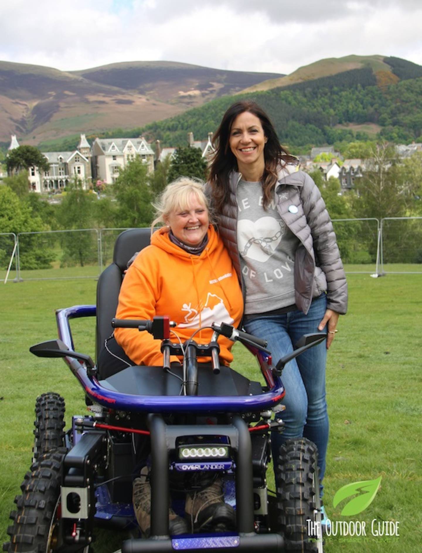 Debbie North on a trek with Julia Bradbury