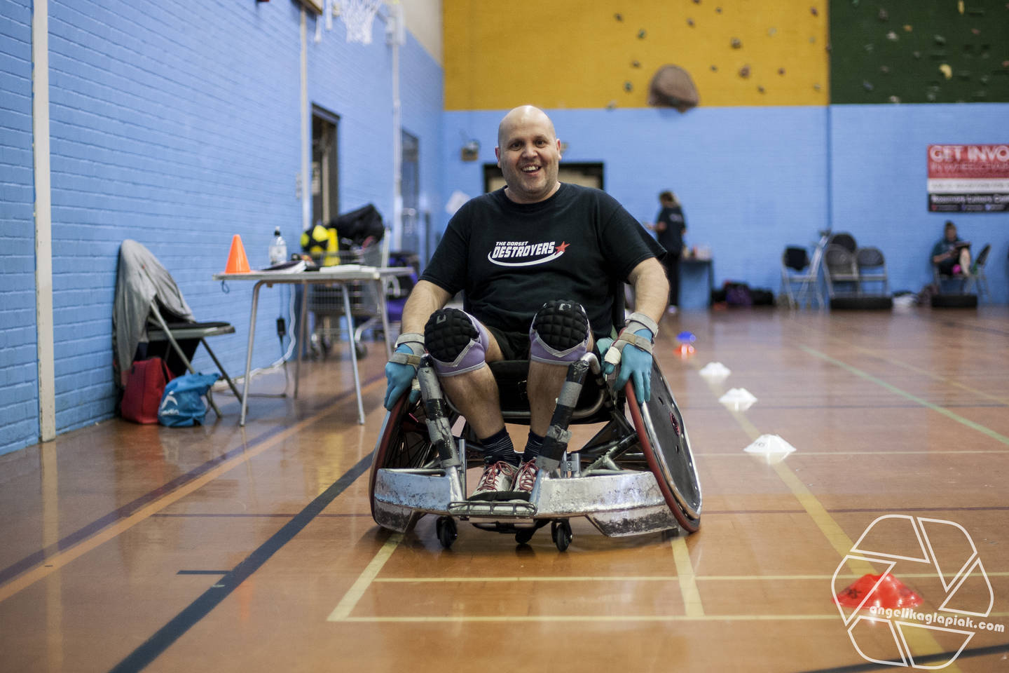 Nick Coombs in the sports hall