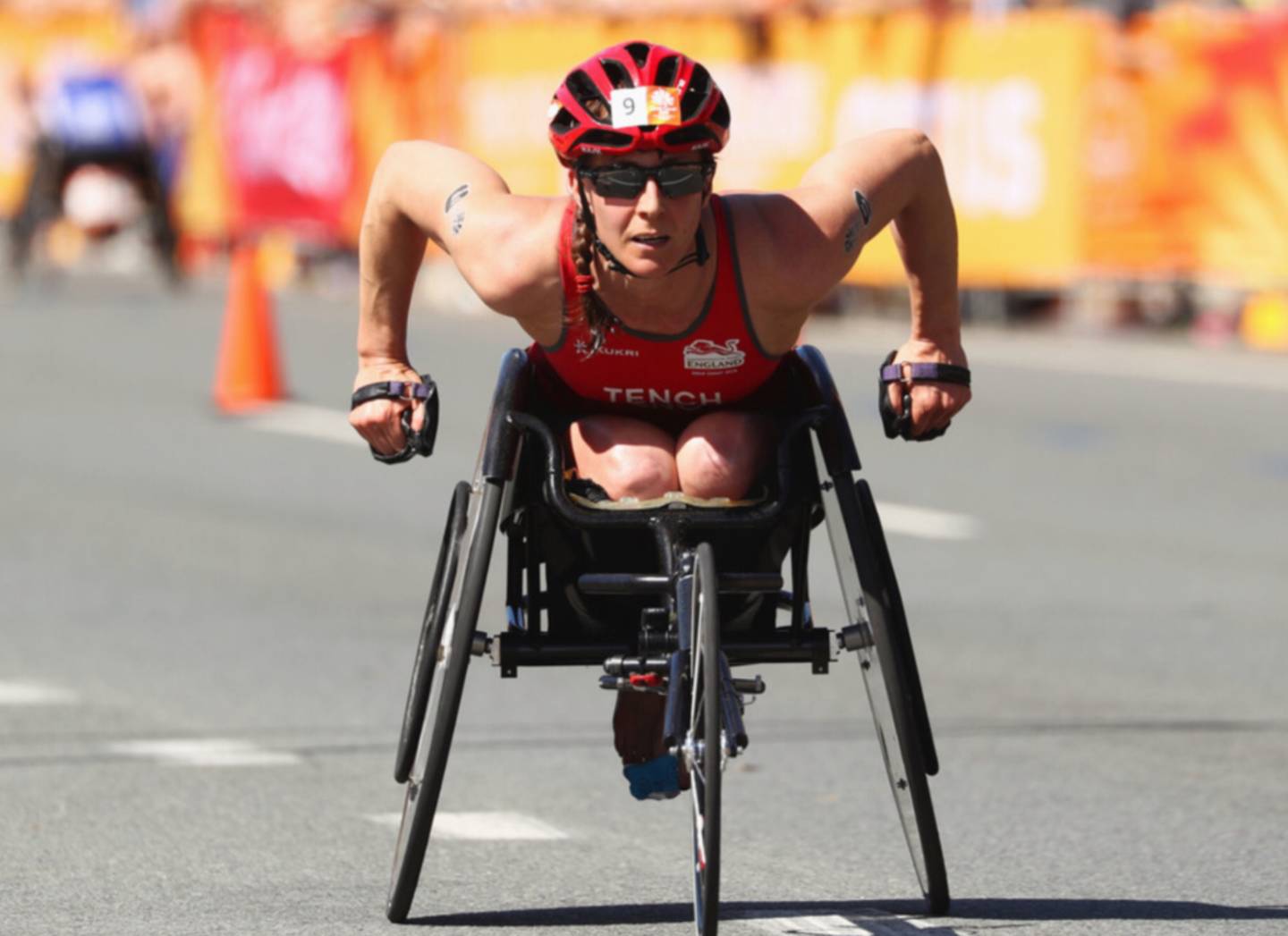 GB triathlete Lizzie Tench at the Commonwealth Games 