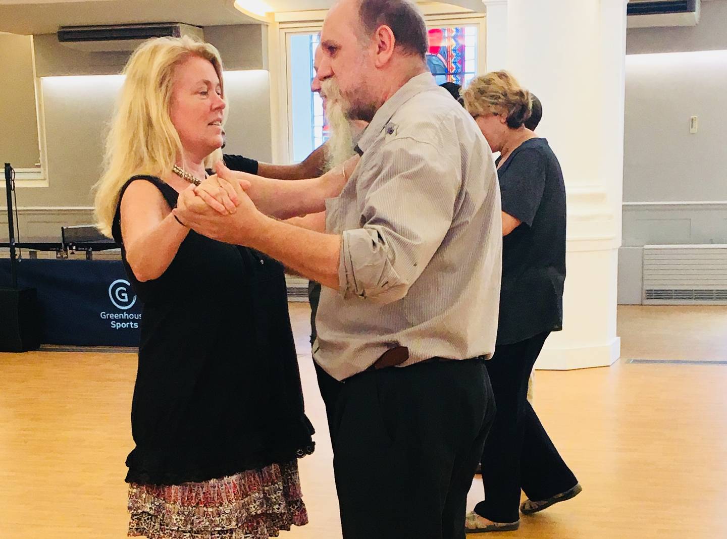 Fiona with dance partner at Step Change Studios