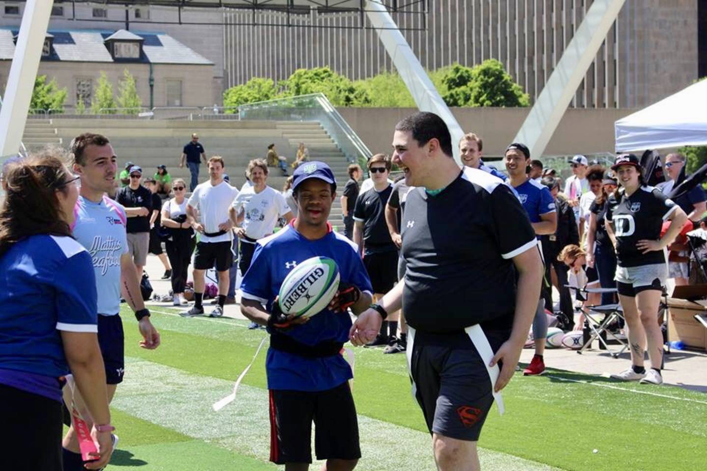 Disabled participants at mixed ability rugby session in Canada 