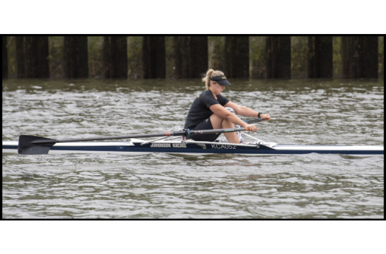 Sohpie Harris out on water rowing