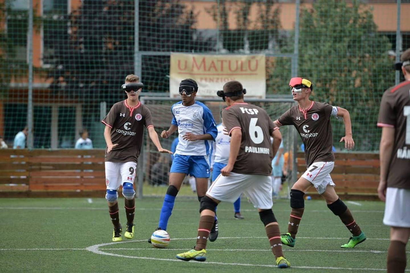 Azeem playing football. 