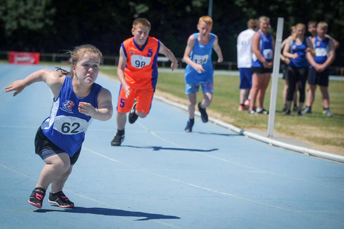 Junior athletes in a race. 