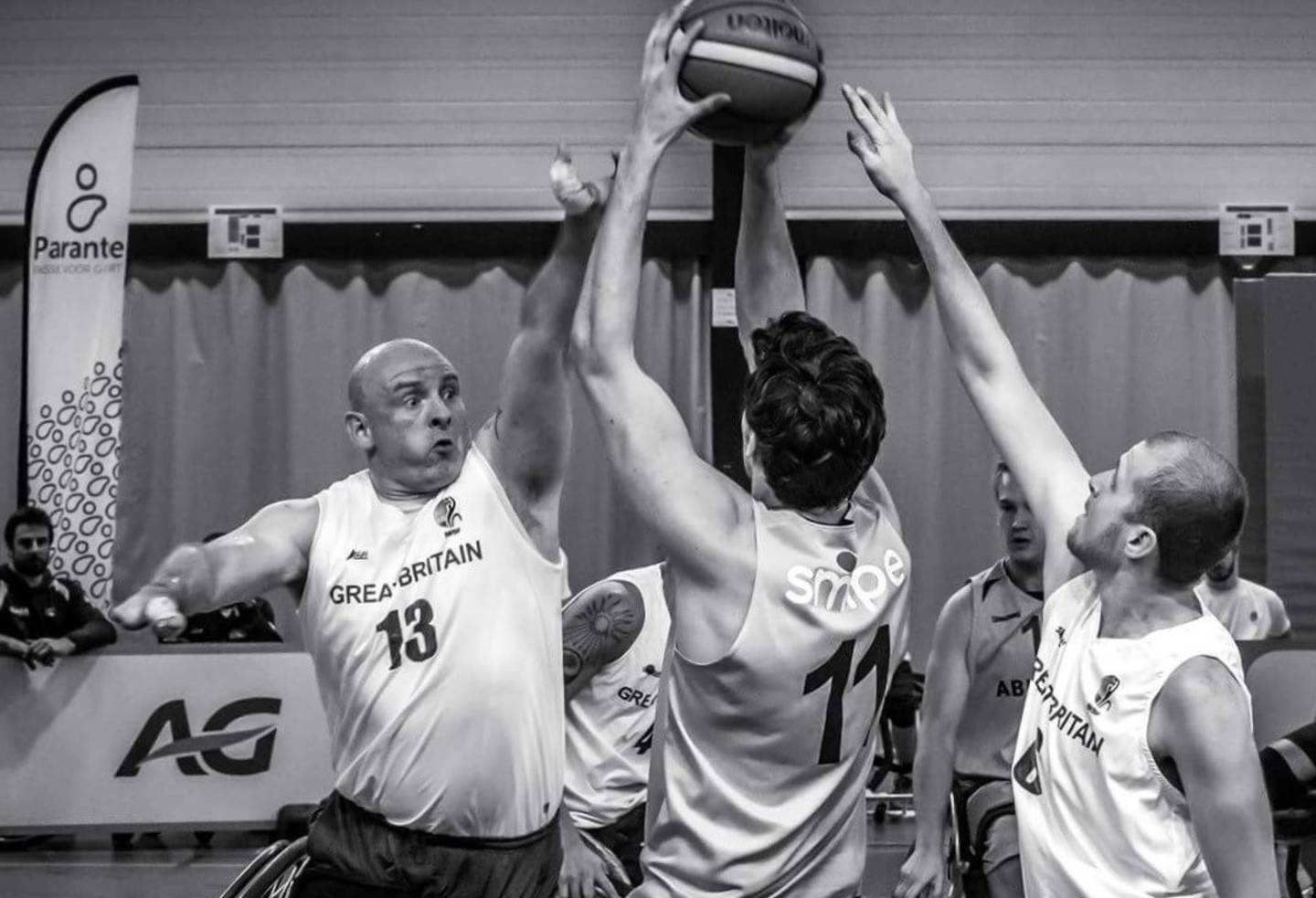 Mark in wheelchair basketball match