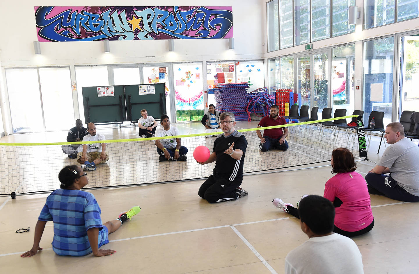 Inclusive sitting volleyball session