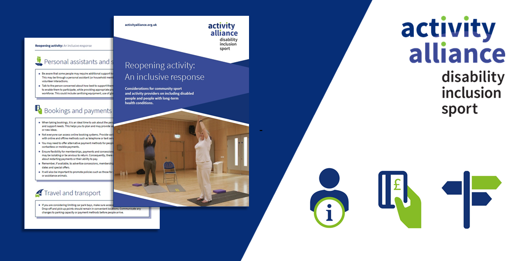 Front cover of Activity Alliance's Reopening activity: An inclusive response resource