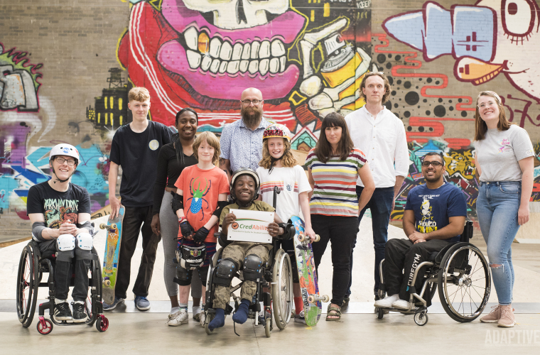 Participants at GOGA Nottingham skate park activity session  