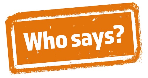 Who says? campaign logo