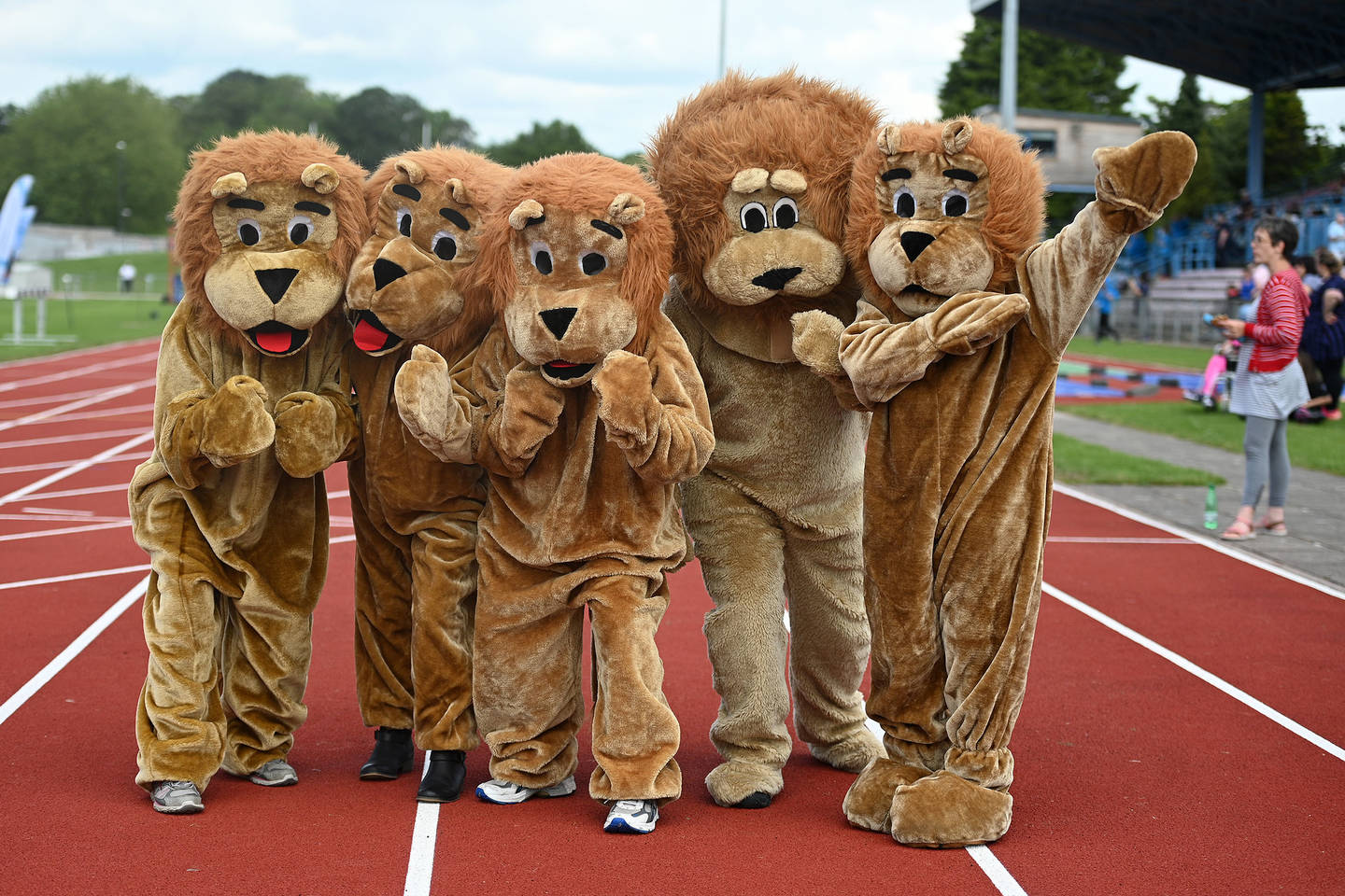 Lions Clubs volunteers dressed up as Lions.